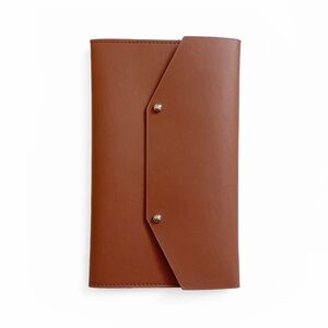 Archer & Olive Brown Vegan Leather Traveler’s Notebook Cover With Button Closure